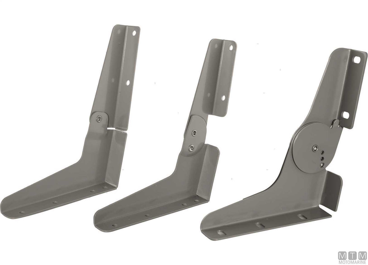 Reinforced no-pinch aluminium seat hinges 254x203 mm - original photo Motomarine Srl