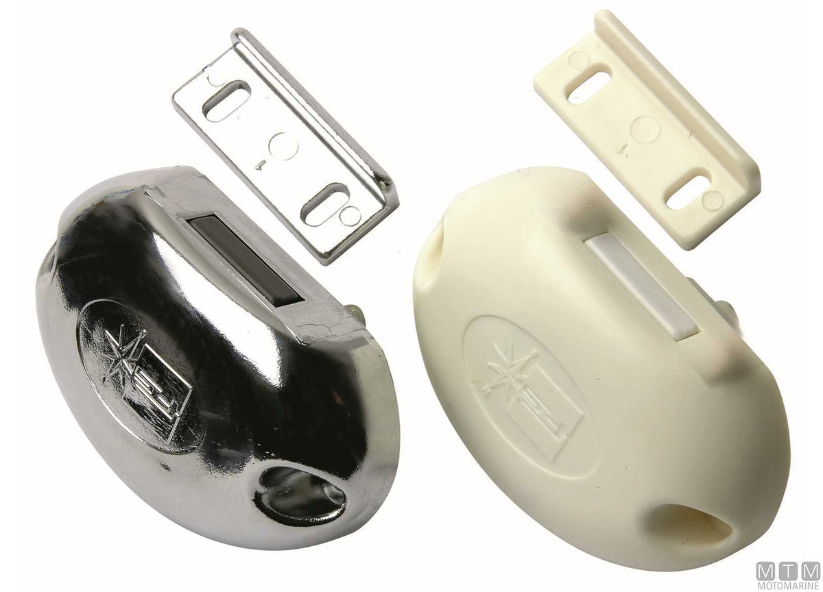 F&S push-button latch 70x50 mm in white ABS - original photo Motomarine Srl