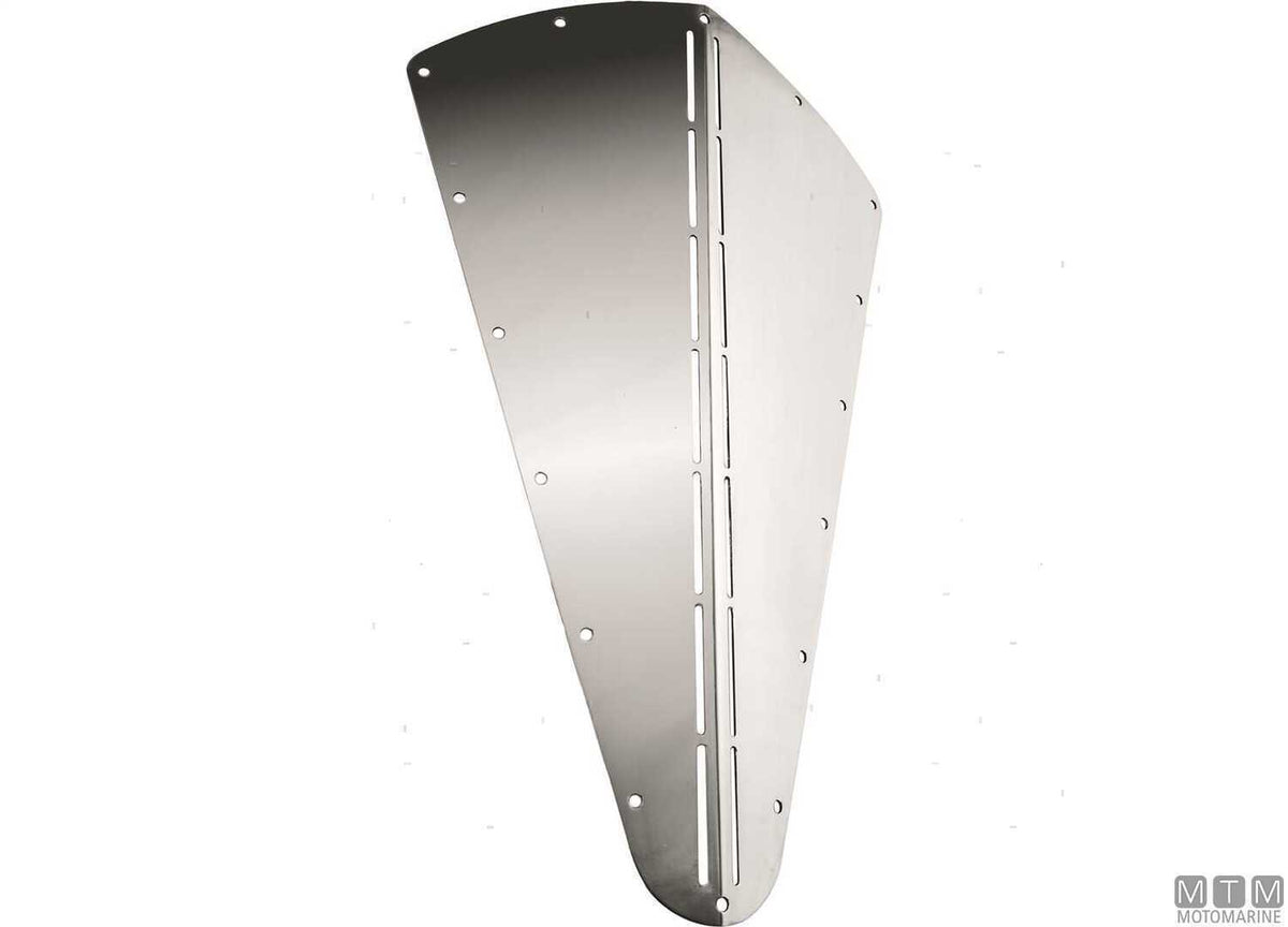 Elliptical shapeable bow fender, stainless steel - original photo Motomarine Srl