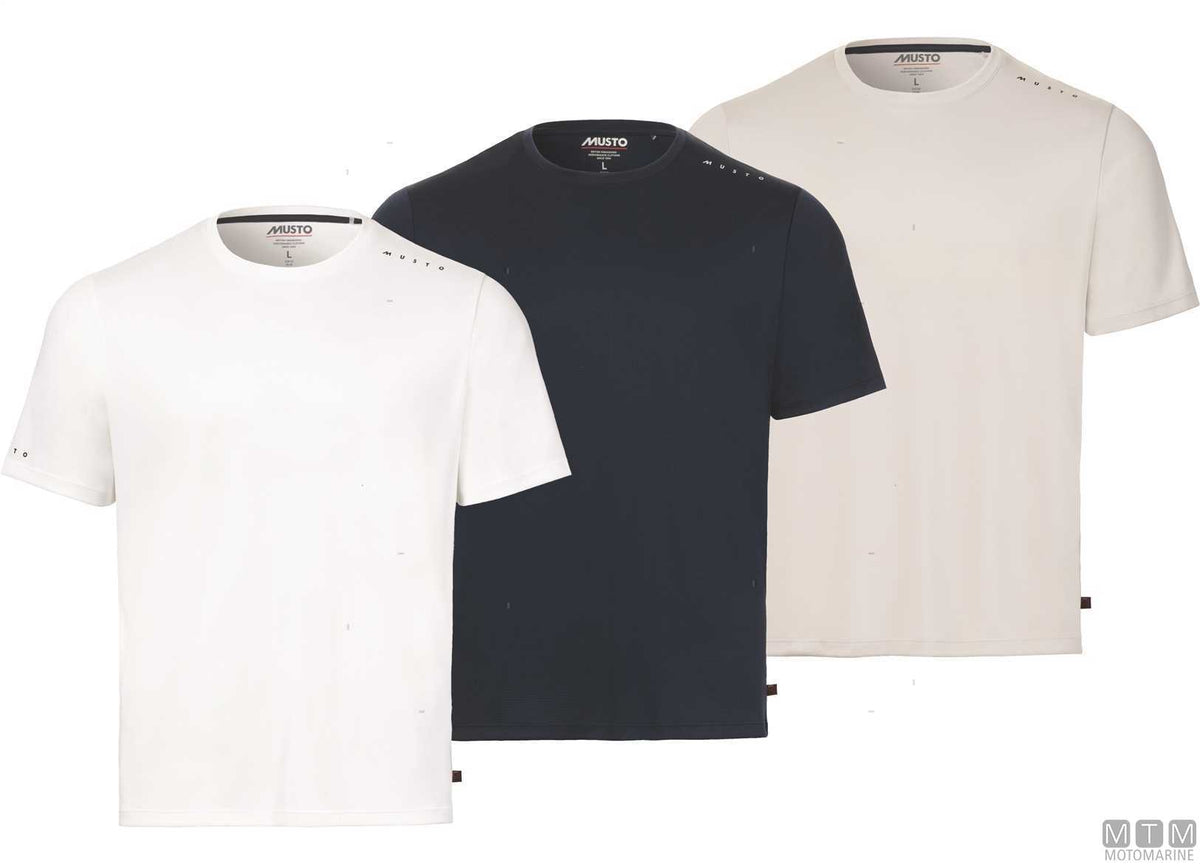 T-Shirt Musto Crew Sunblock 002 White L - original photo Motomarine Srl