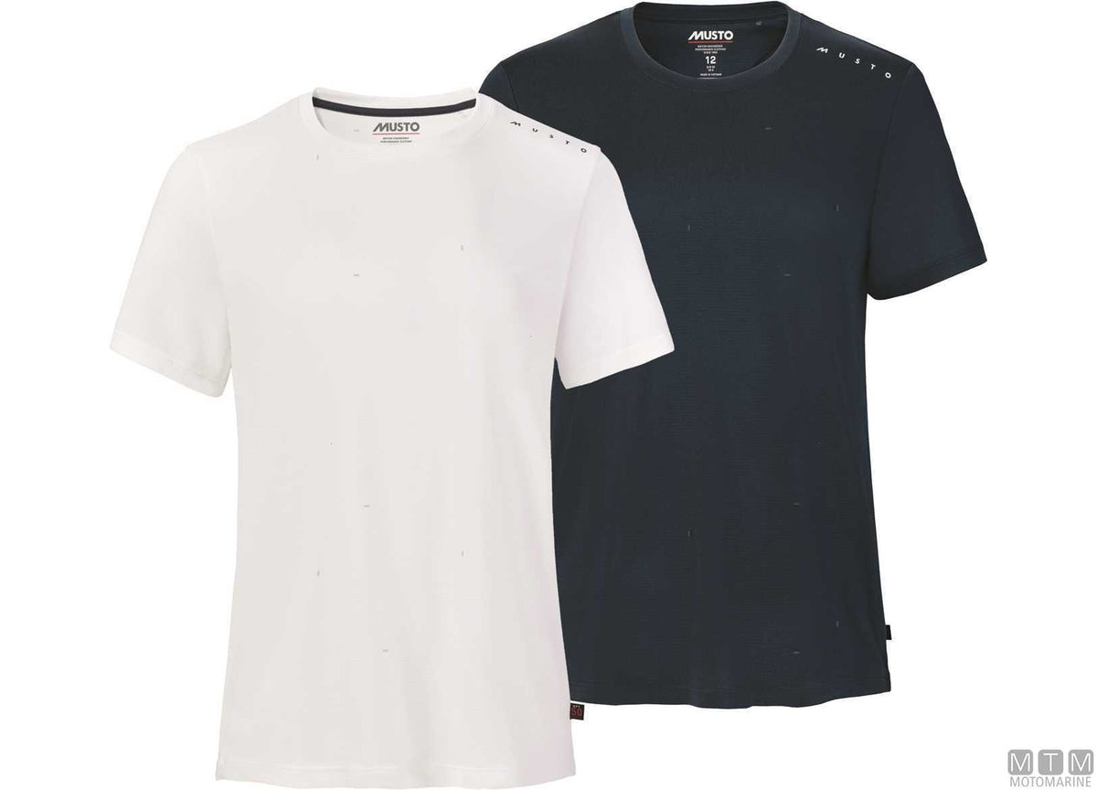 Musto Crew Sunblock Women's T-shirt 597 navy blue XS - original photo Motomarine Srl