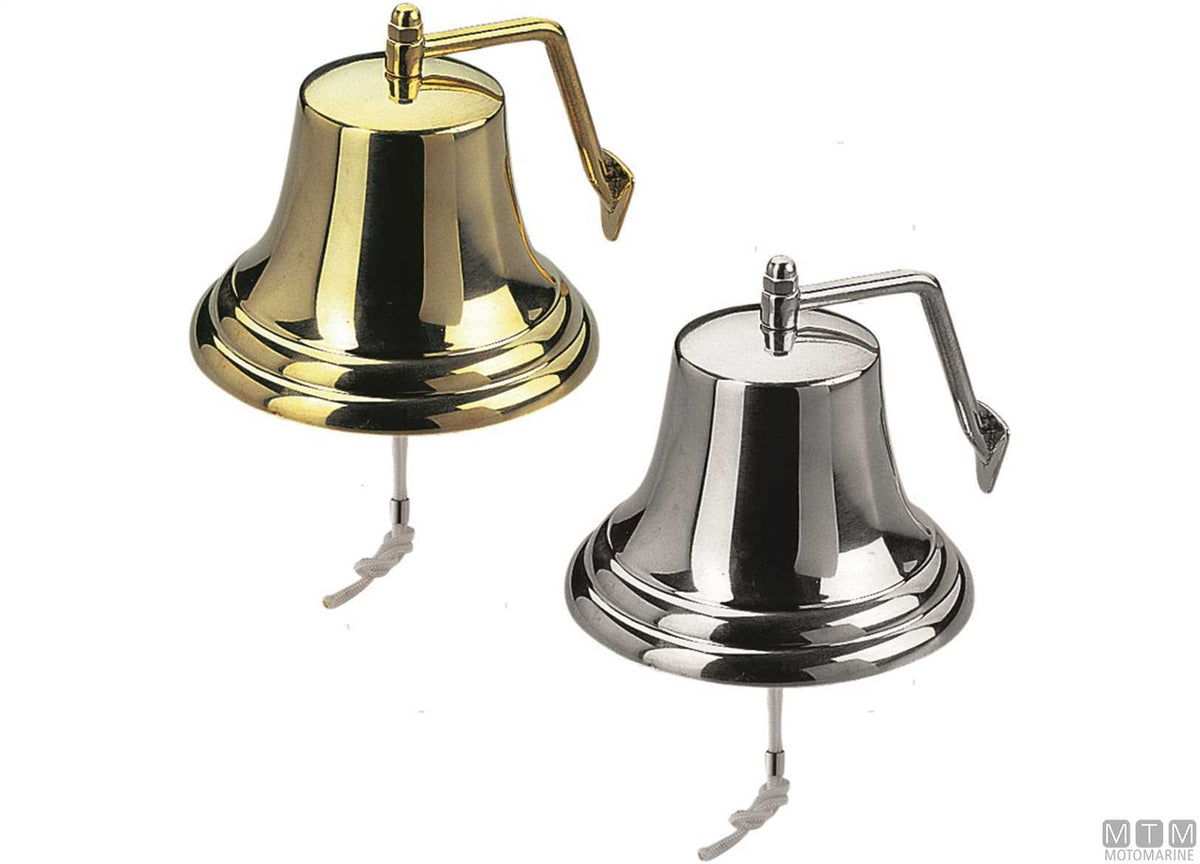 R.I.NA. Certified Bell Ø210 mm in Polished Brass - original photo Motomarine Srl