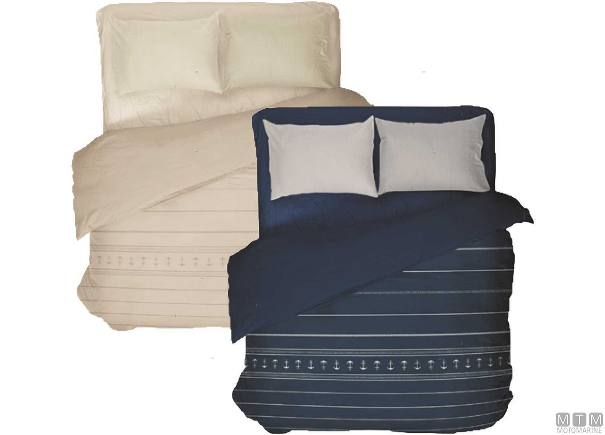 MB lightweight double quilt 270x240 cm navy blue - original photo Motomarine Srl