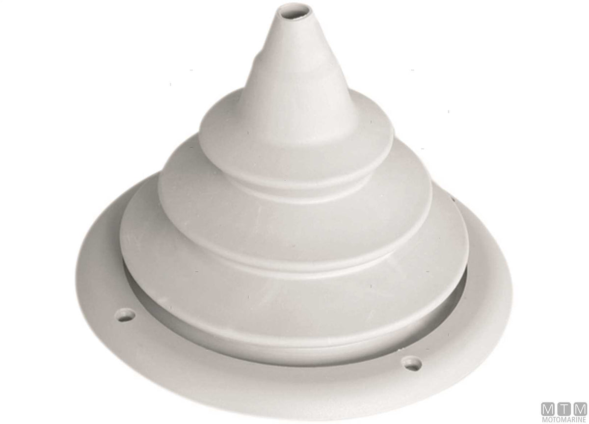 Bulkhead fitting cover L white Ø150 mm - original photo Motomarine Srl