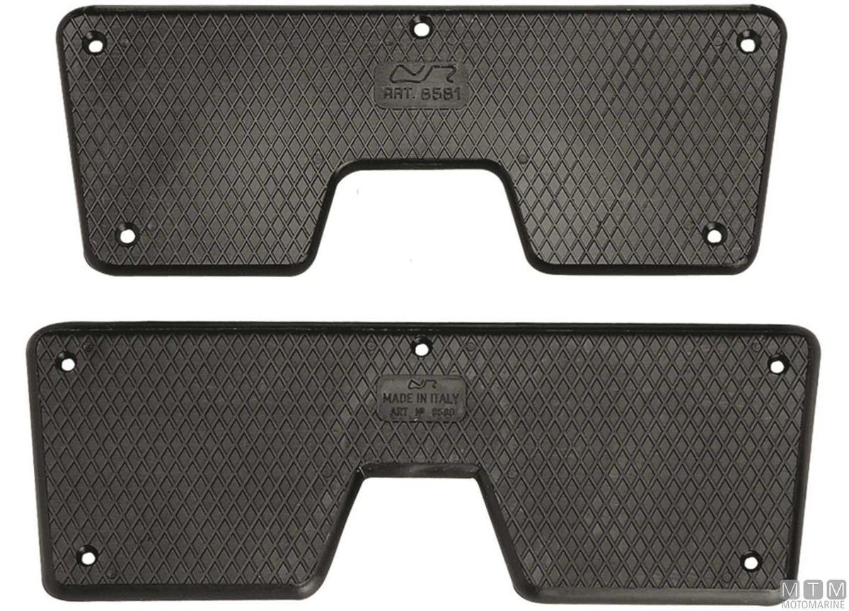 Transom saver plate 270x95 mm in black plastic - original photo Motomarine Srl