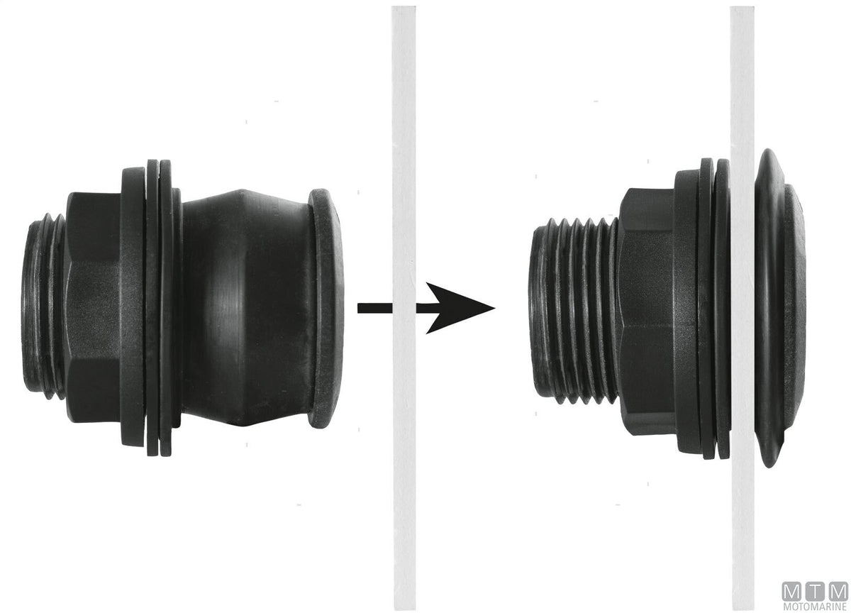 BD Fast fitting for diesel tanks 3/4" polypropylene - original photo Motomarine Srl