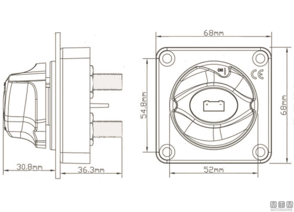 BEP 701-PM Battery Selector Switch, 200 A - original photo Motomarine Srl