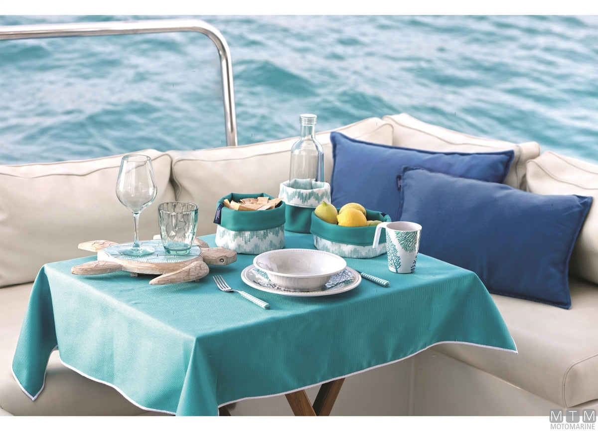 MB Aruba waterproof cushions set of 2, 40x60-30x40 blue - original photo Motomarine Srl