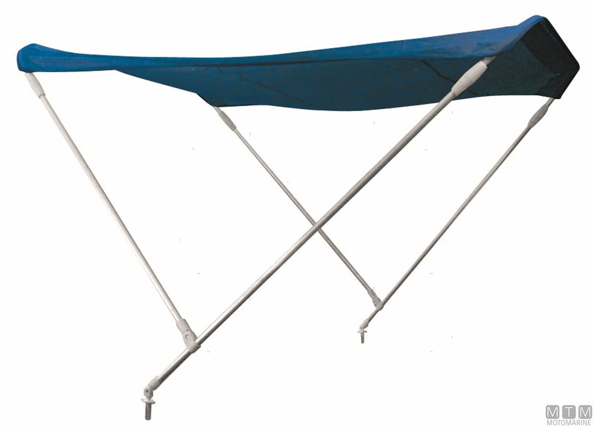 Bimini top 2 bows MTM blue W170 cm H110 cm - original photo Motomarine Srl