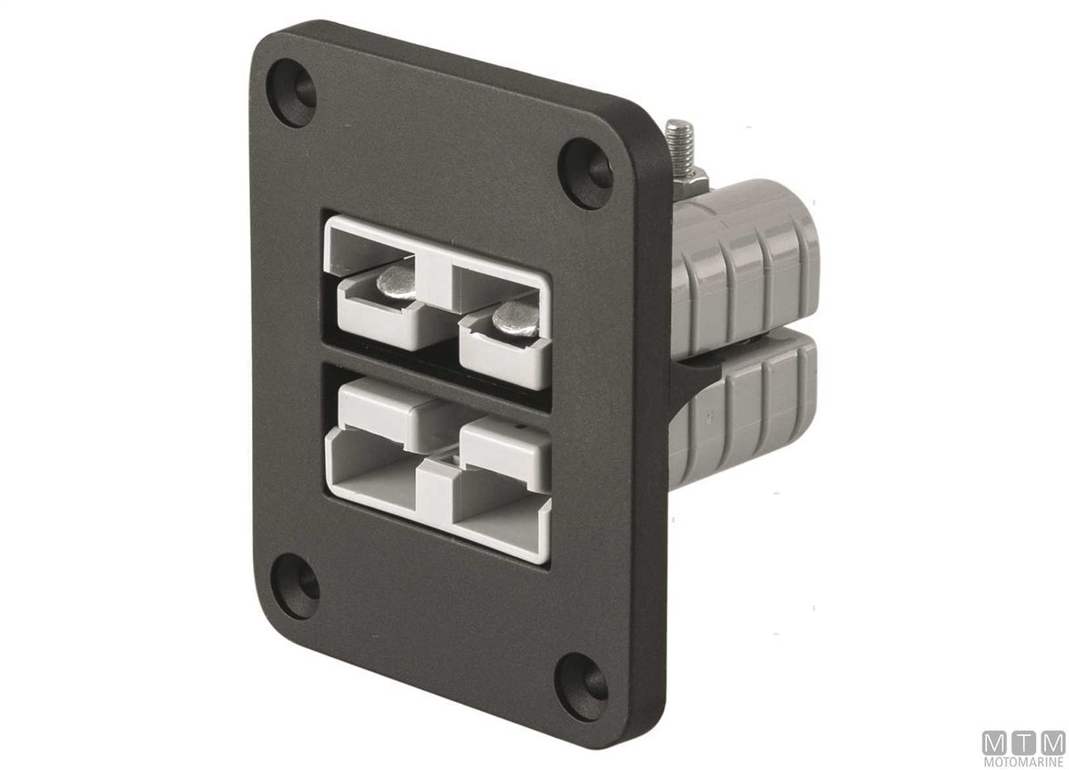 Panel with 2 Anderson Sockets 58x75 mm - original photo Motomarine Srl