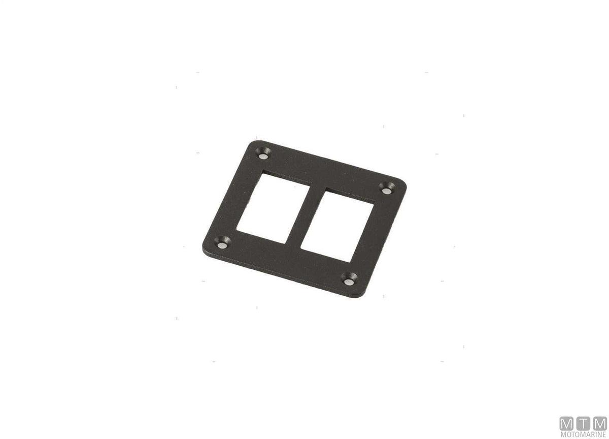 Aluminium frame, 2 positions, for rocker switches - original photo Motomarine Srl