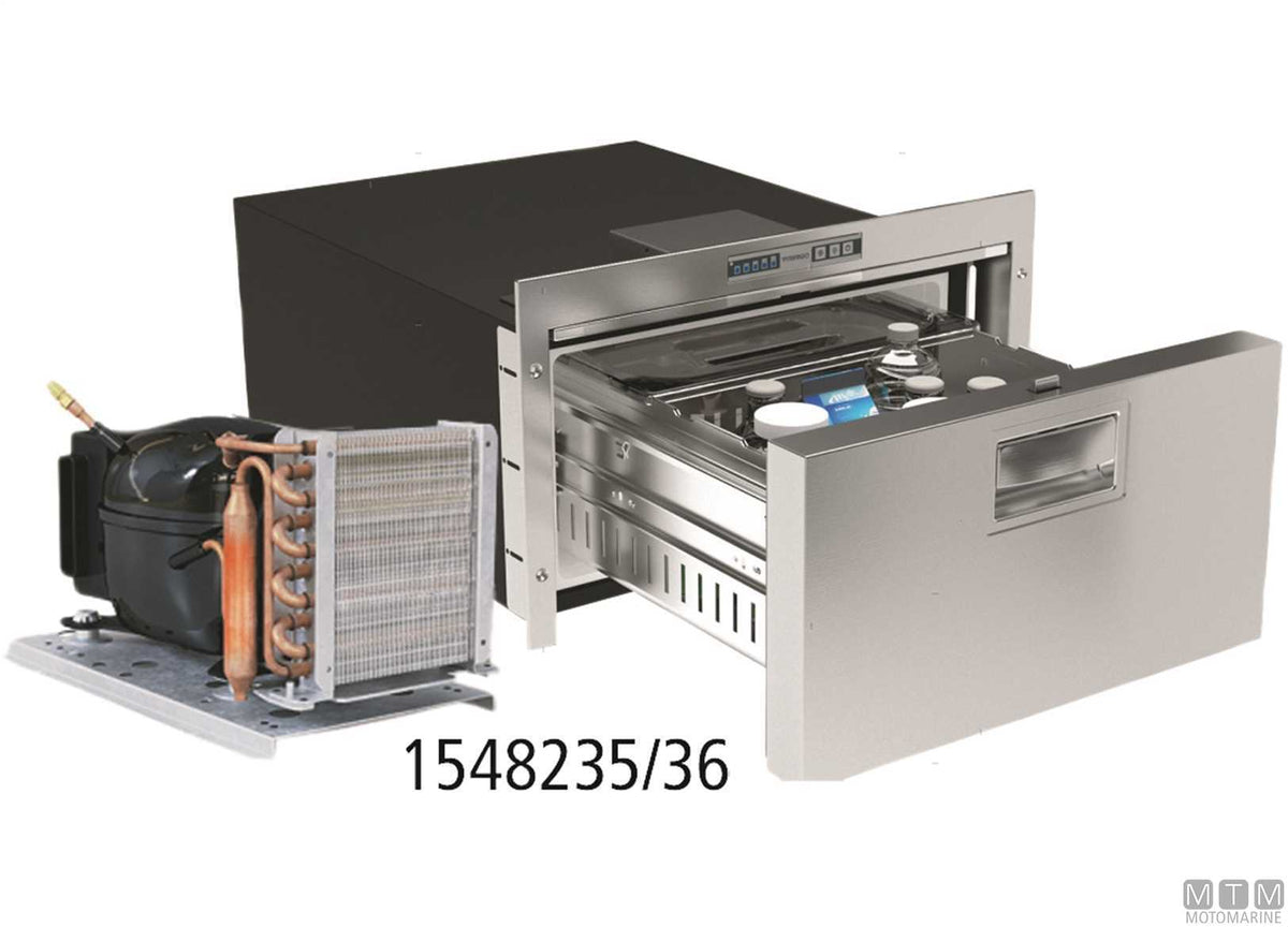 Drawer fridge 42 L VF DW42LP stainless steel, external compressor - original photo Motomarine Srl