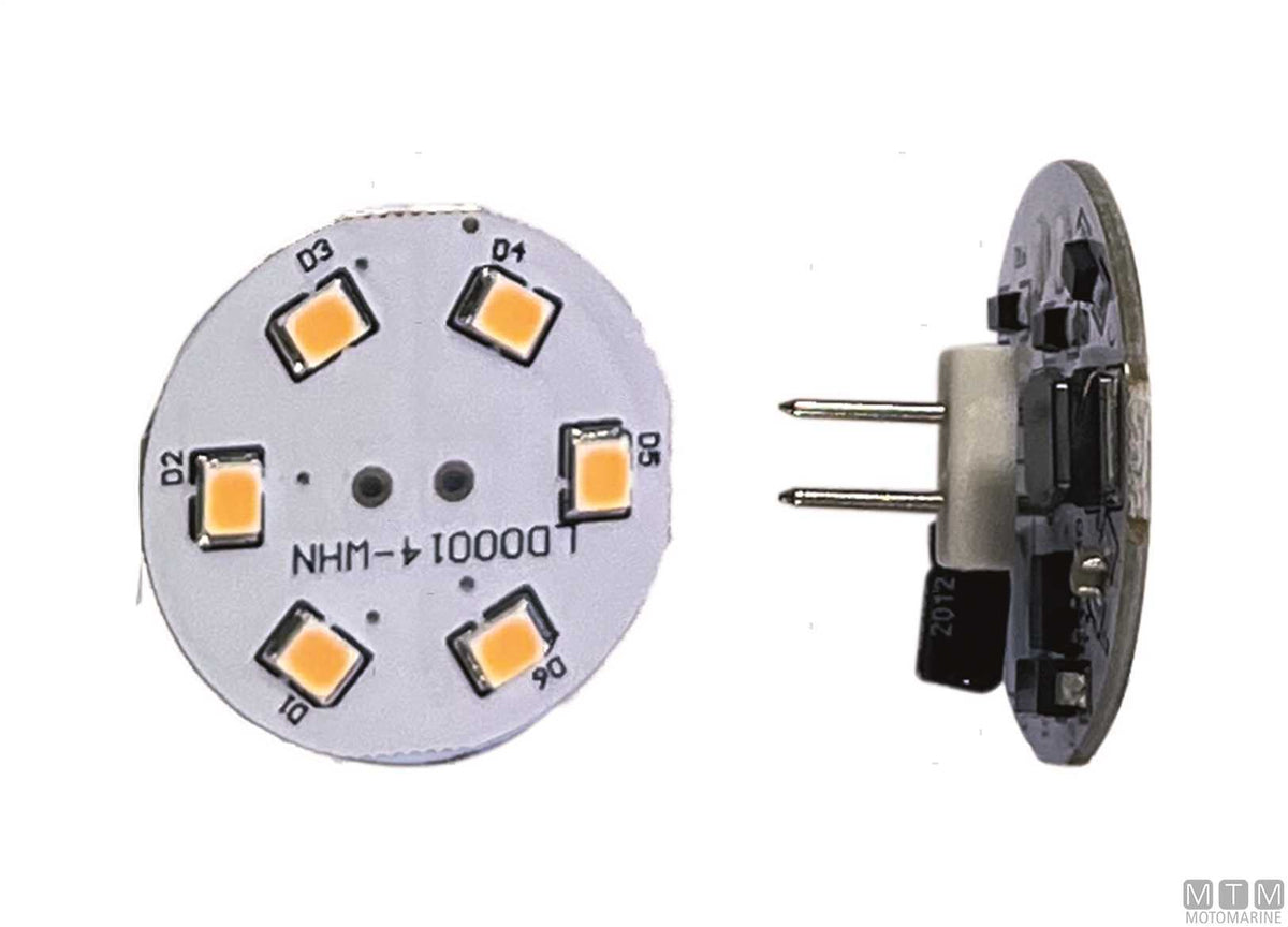 LED bulb G4 10-30V Ø26 mm back pin - original photo Motomarine Srl