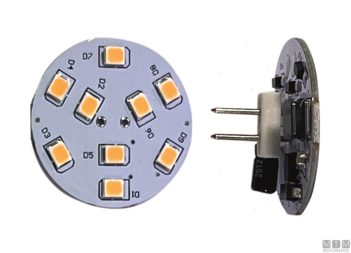 LED bulb G4 10-30V Ø26 mm back pin - original photo Motomarine Srl