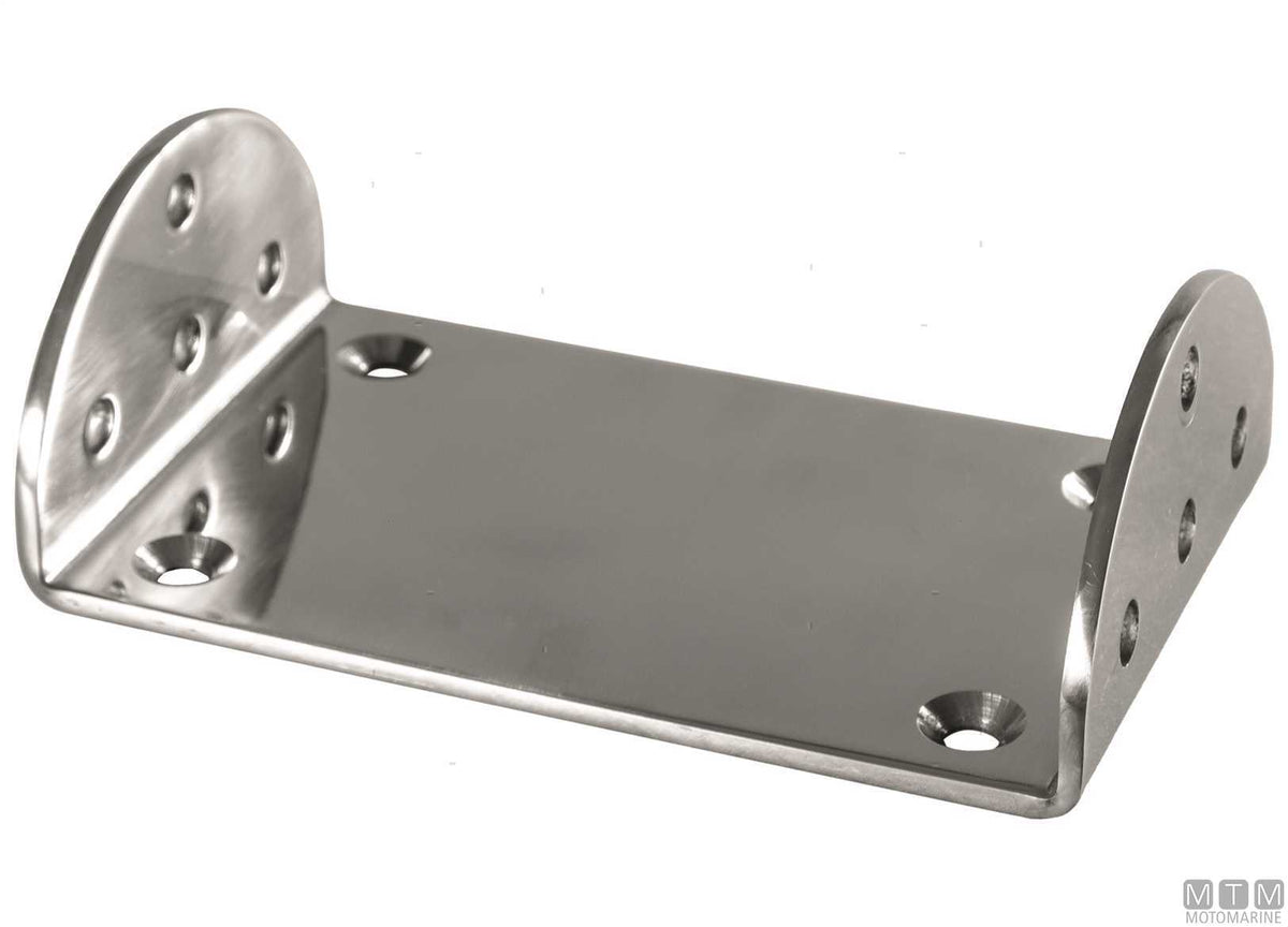 Pair of davits with base Ø42 mm stainless steel 316 - original photo Motomarine Srl