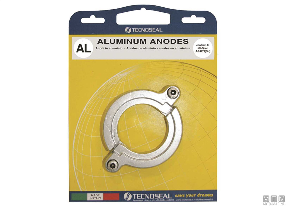 Plate anodes, collar adapter, stainless steel - original photo Motomarine Srl