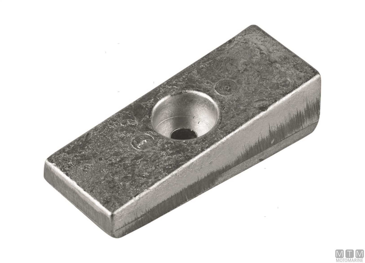 Small plate anode for Mercury Optimax leg, zinc - original photo Motomarine Srl