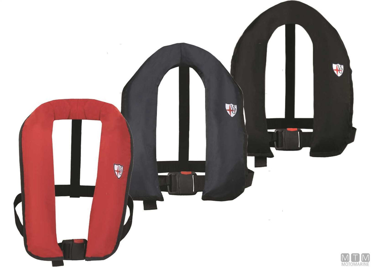 VSG Skipper 150N inflatable life jacket black - original photo Motomarine Srl