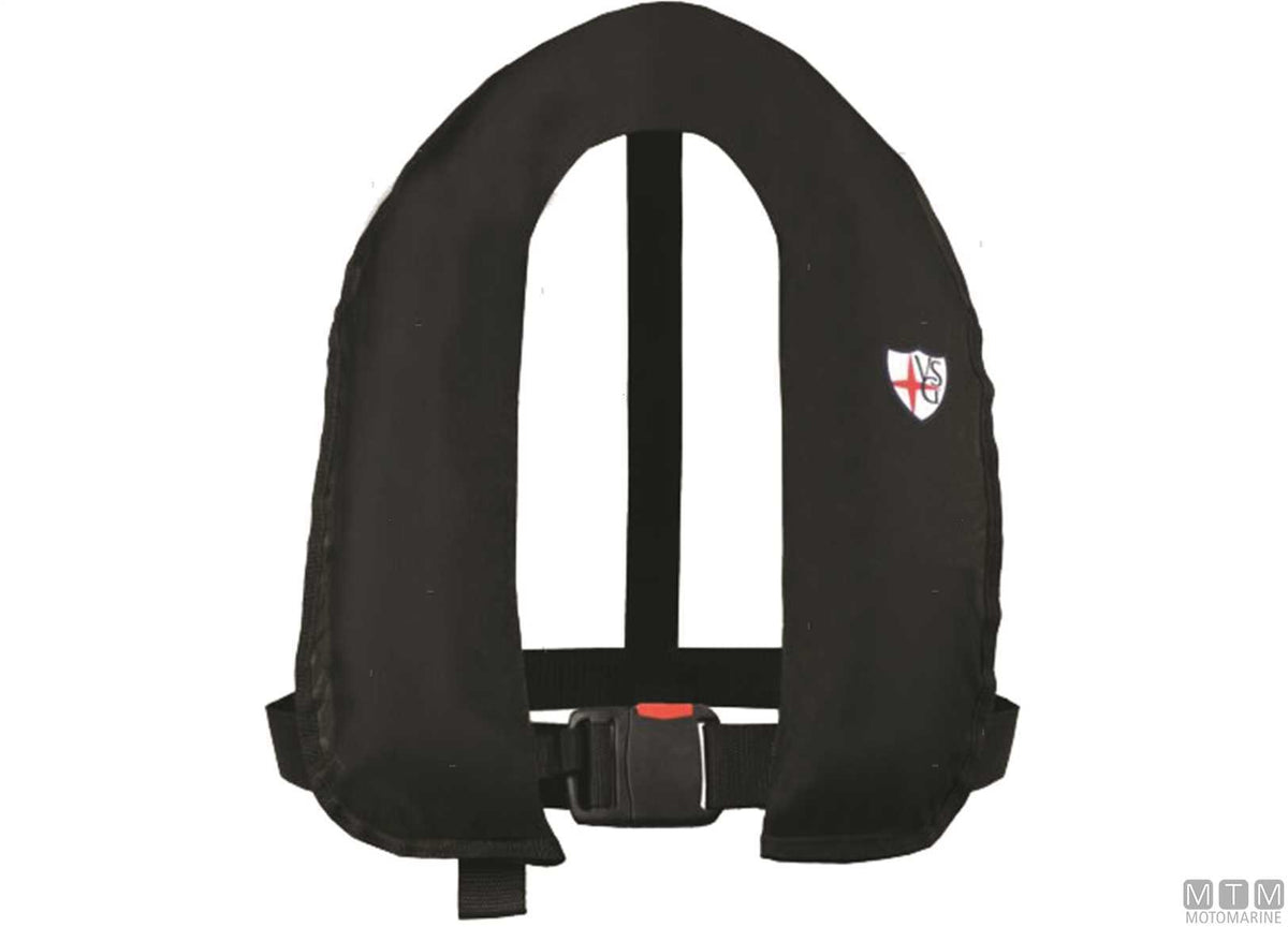 VSG Skipper 150N inflatable life jacket black - original photo Motomarine Srl