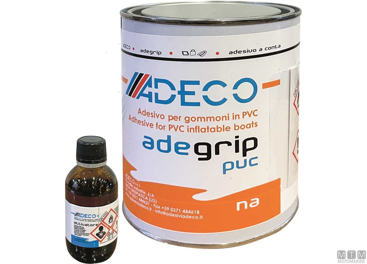 Contact adhesive Adegrip PVC 850 ml with activator 50 ml - original photo Motomarine Srl