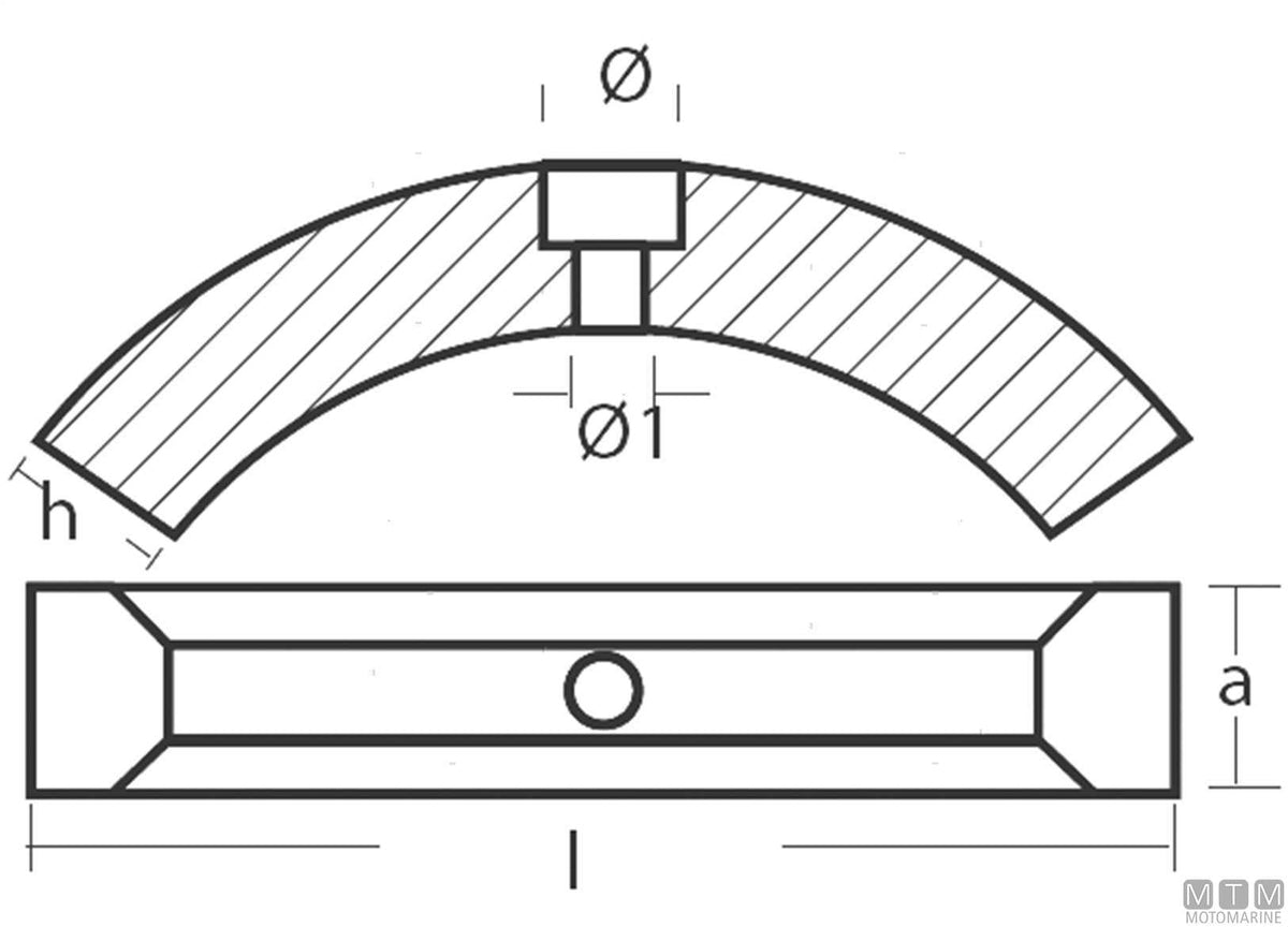 Collar anode for Volvo 3 Folding Prop, aluminium - original photo Motomarine Srl