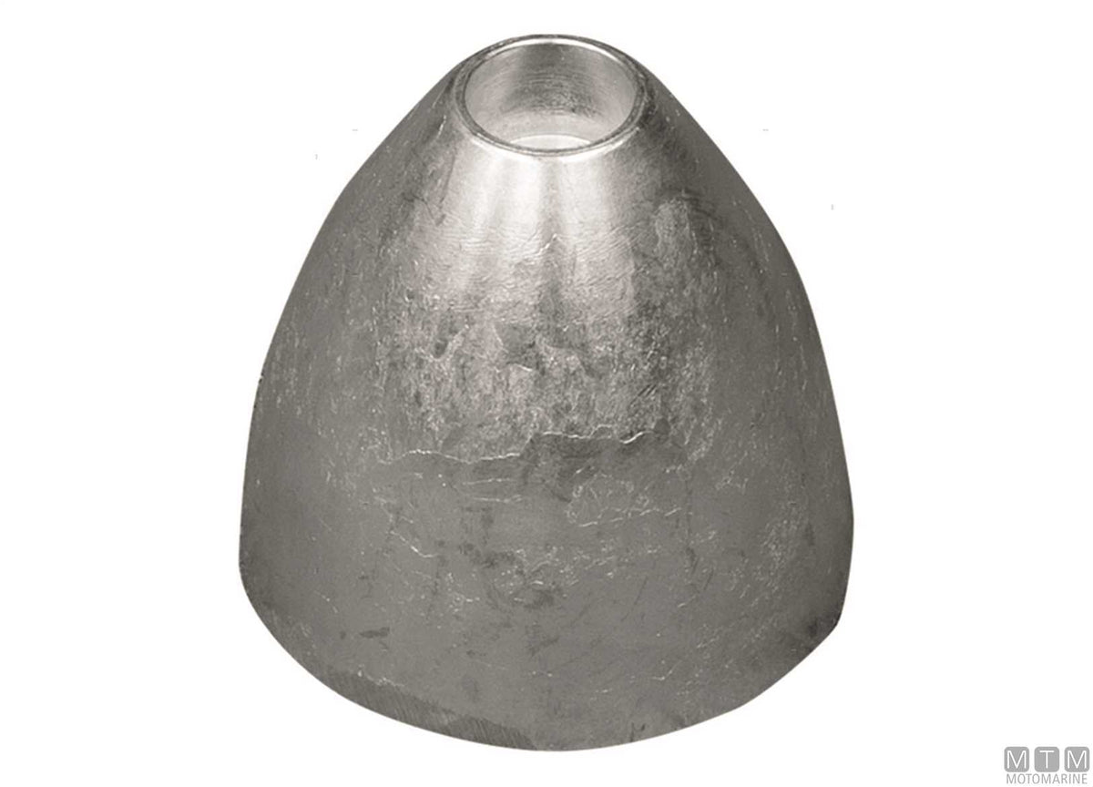 Nose cone anode for cap Ø35 mm zinc - original photo Motomarine Srl