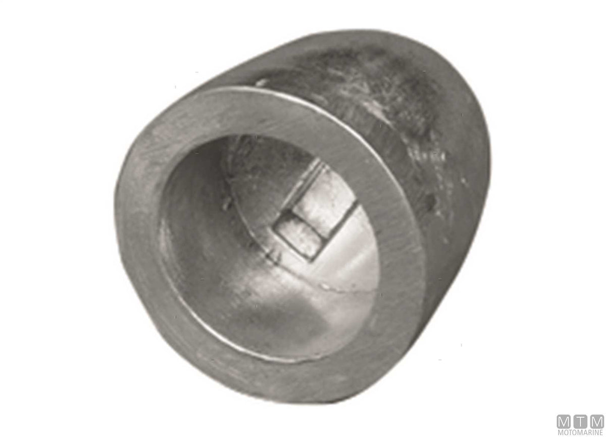 Bullet anode for cap/cylinder Ø52 mm, zinc - original photo Motomarine Srl