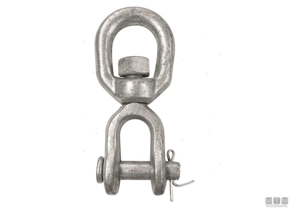 Eye/shackle swivel Ø13 mm hot-dip galvanized steel - original photo Motomarine Srl