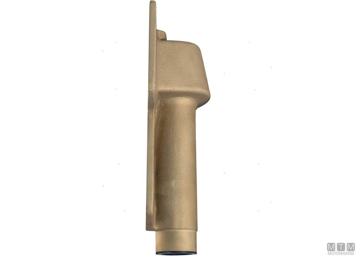 Bronze rudder tube head with flat plate - original photo Motomarine Srl