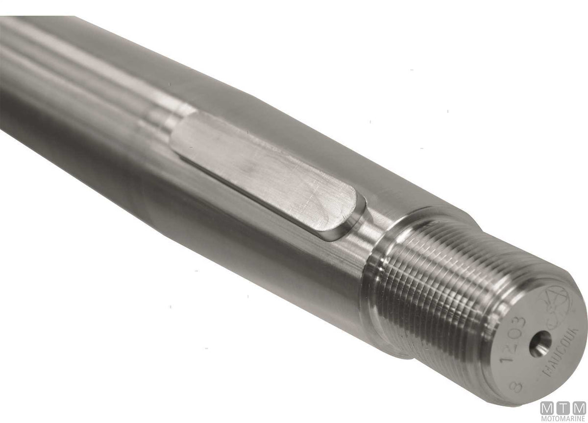 Duplex stainless steel propeller shaft Ø30 mm L150 cm - original photo Motomarine Srl