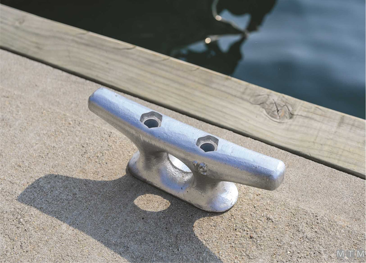 Dock cleat L254 mm hot-dip galvanized steel - original photo Motomarine Srl