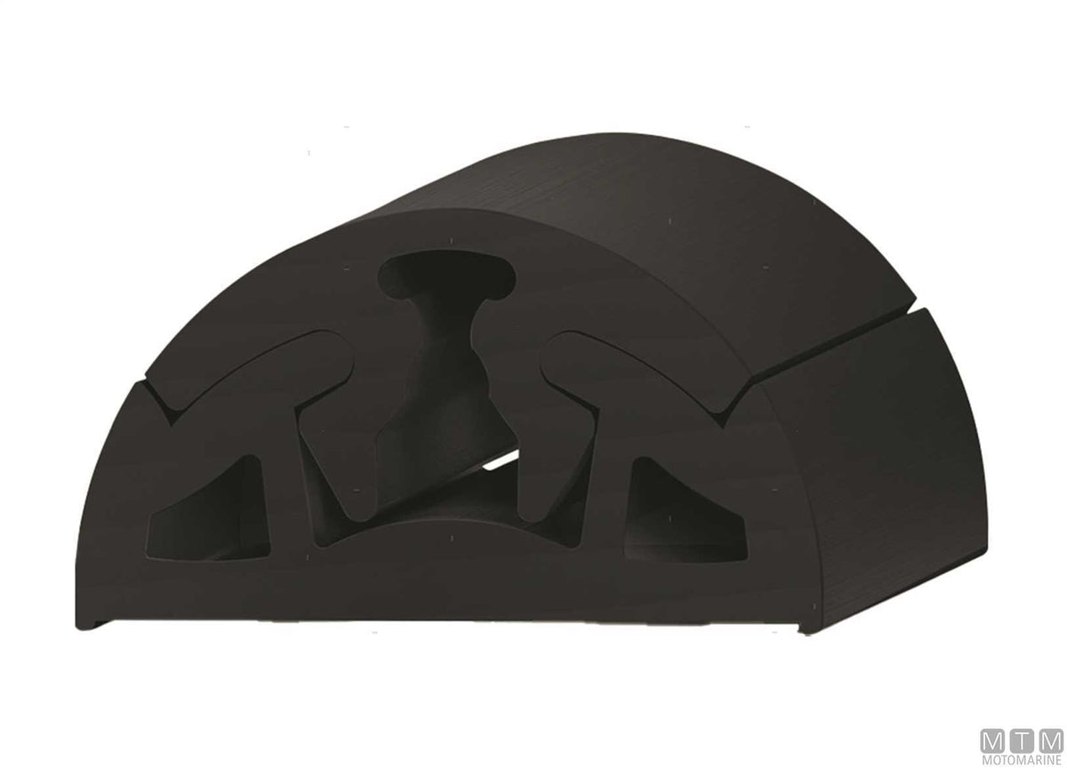 Bino rubbing strake fender profile white with base H40 mm L24 m - original photo Motomarine Srl