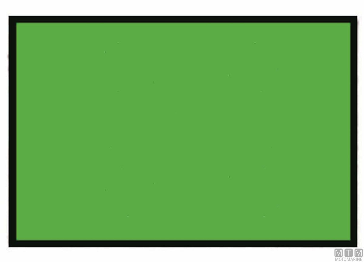 Green signal flag 20x30 cm - original photo Motomarine Srl