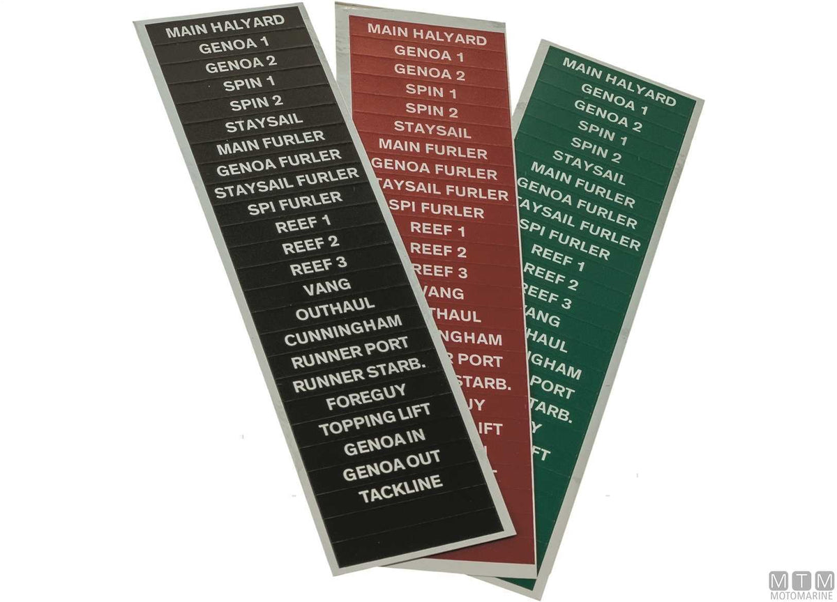 Antal stopper labels, English - original photo Motomarine Srl