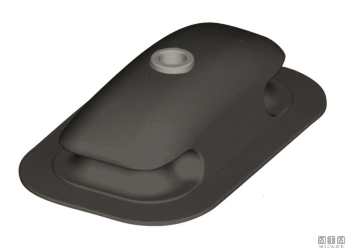 Rubber oarlock pin plate, black - original photo Motomarine Srl