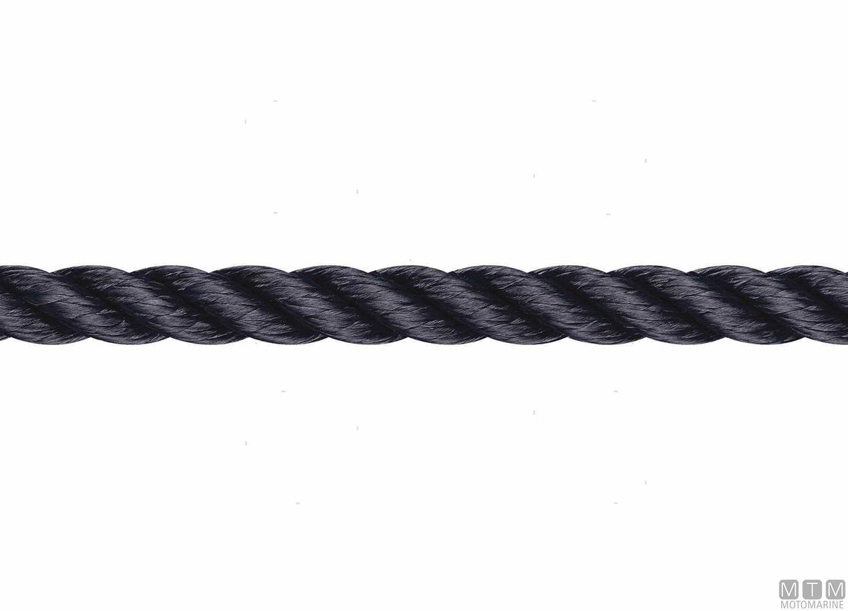 LIROS 3-strand mooring rope navy blue polyamide Ø14 mm 150 m - original photo Motomarine Srl