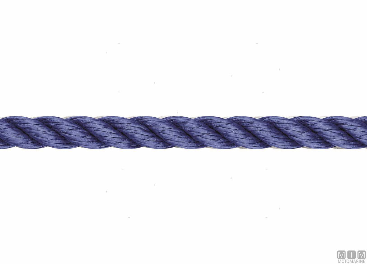 LIROS Lirolen floating 3-strand mooring rope blue polypropylene Ø8 mm 200 m - original photo Motomarine Srl