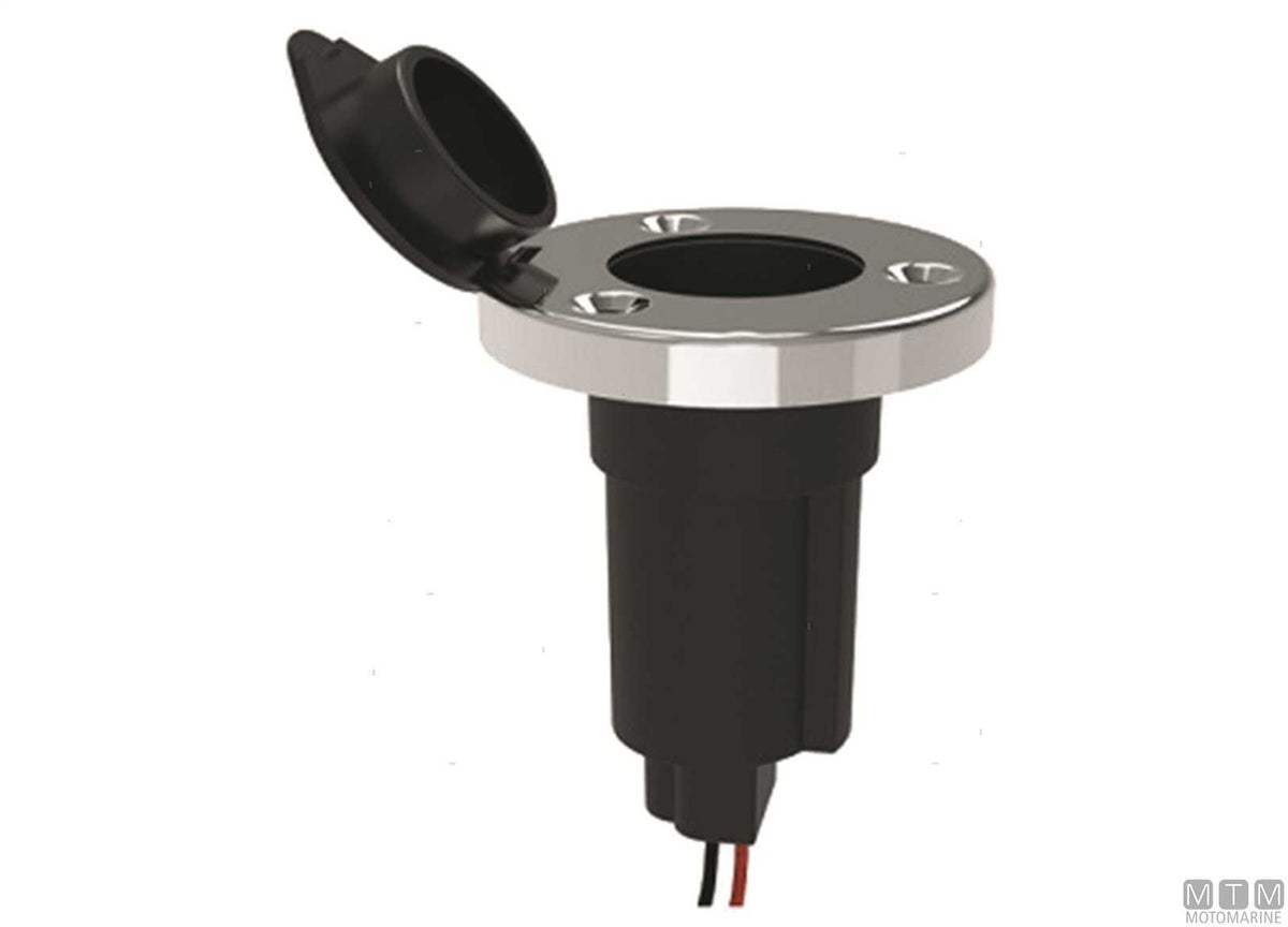 Combined LED red/green navigation light on retractable pole H28 cm - original photo Motomarine Srl