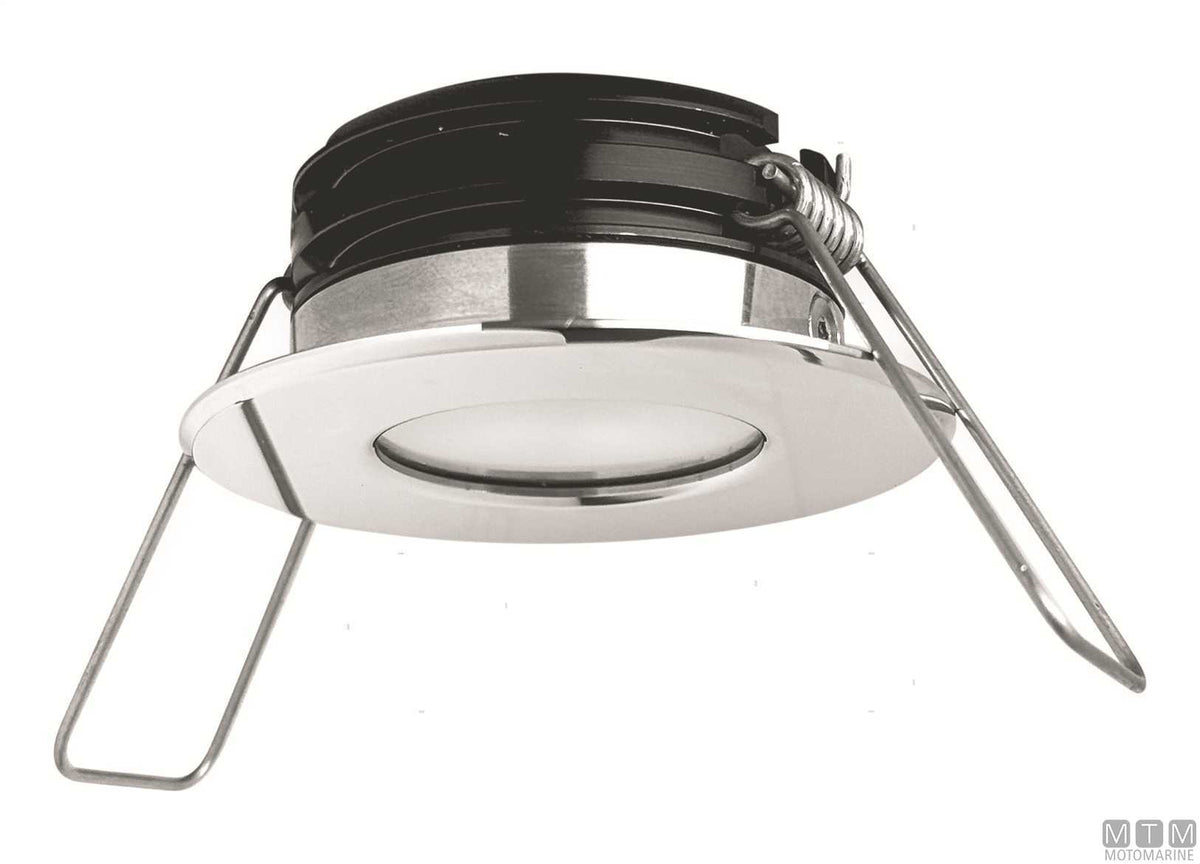 Natural light LED spotlight Astel Intensa satin stainless steel Ø58 mm - original photo Motomarine Srl