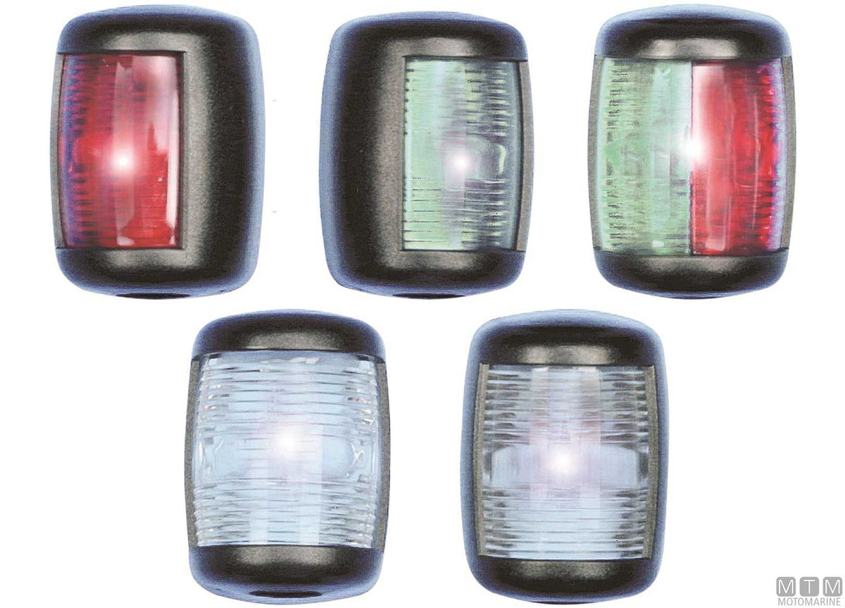 Combined red/green navigation light LED Mini black 43x61 mm - original photo Motomarine Srl