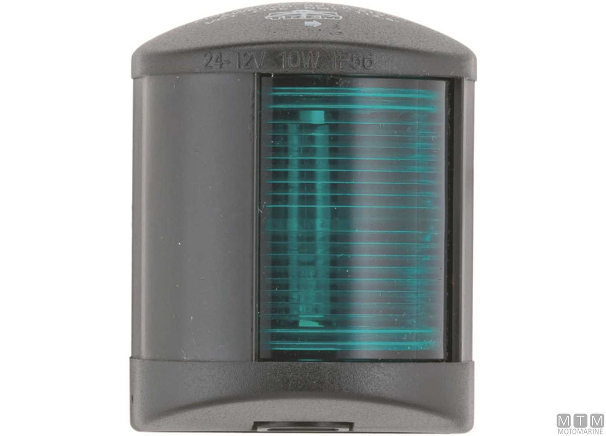 Red side navigation light LED Midi black 58x74 mm - original photo Motomarine Srl