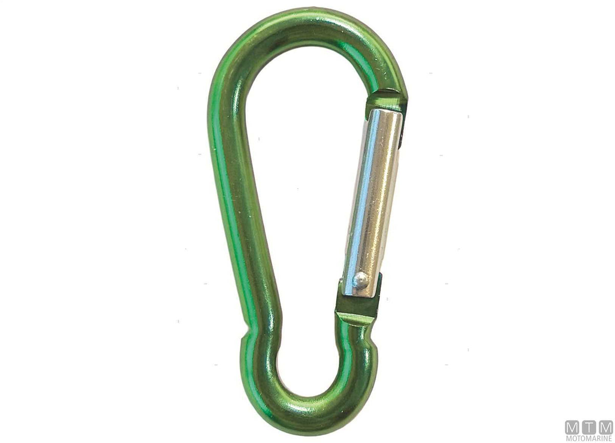 Fireman carabiner Ø8 mm anodized aluminum purple - original photo Motomarine Srl