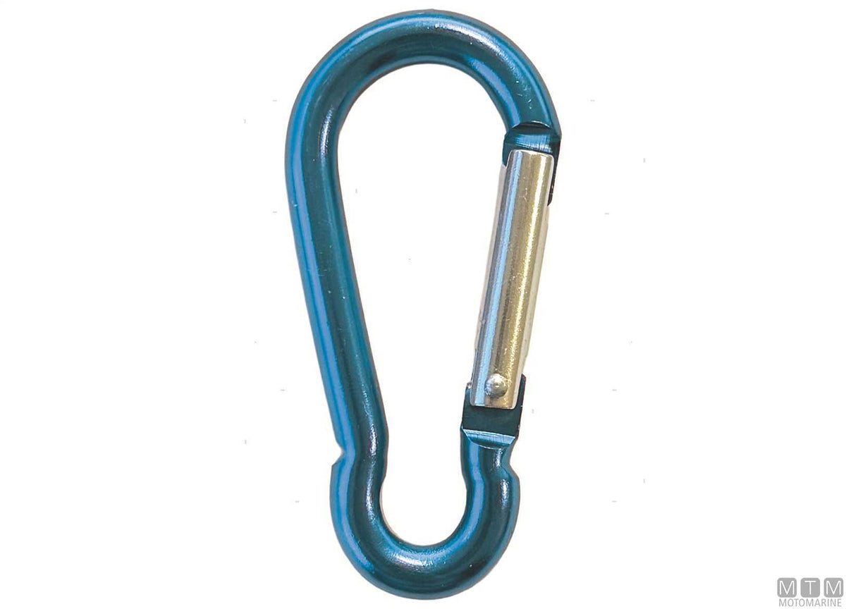 Fireman carabiner Ø8 mm anodized aluminum pink - original photo Motomarine Srl