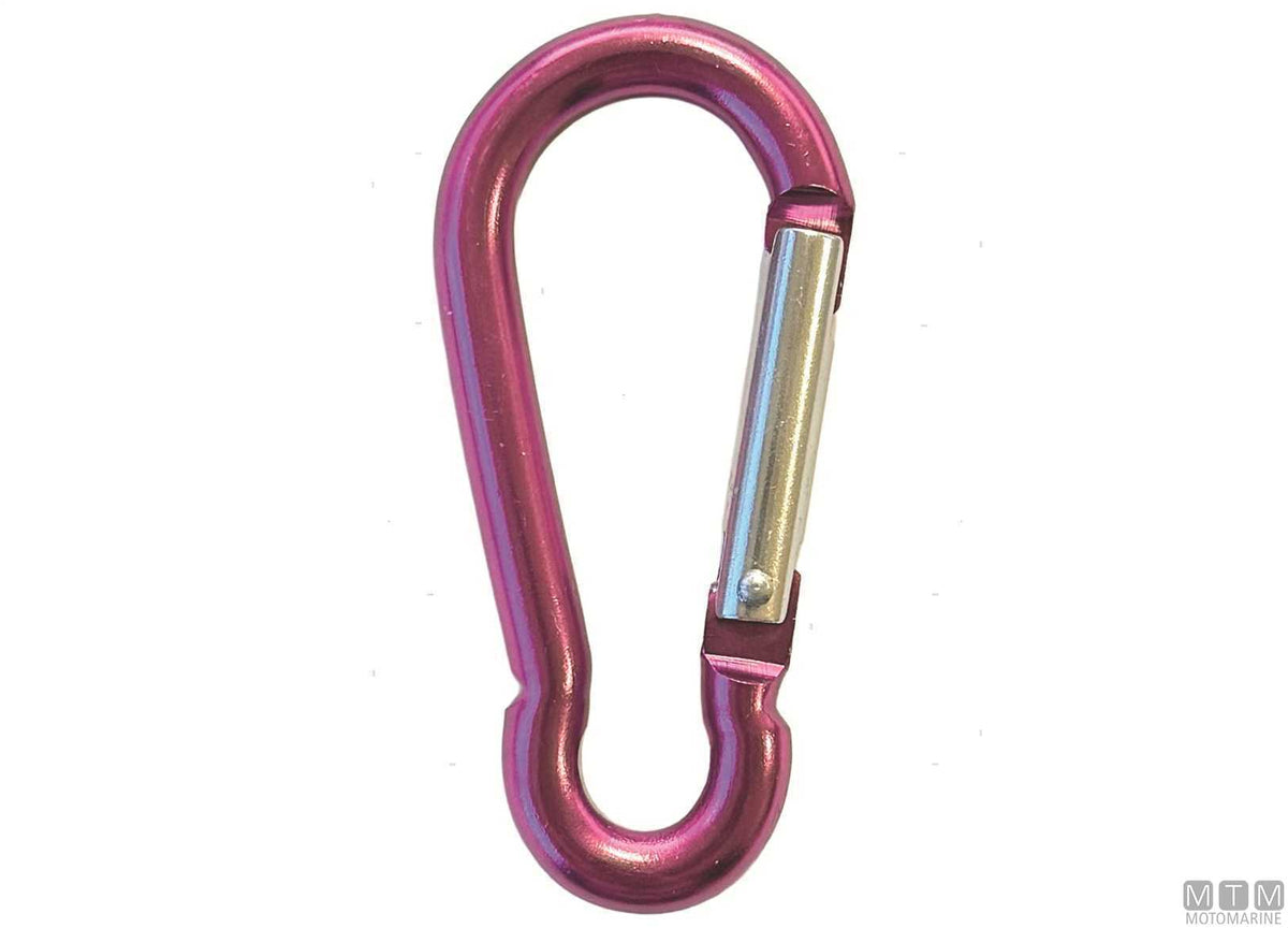 Fireman carabiner Ø5 mm anodized aluminum green - original photo Motomarine Srl