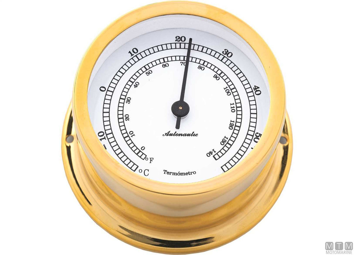 A-Nautic Minor thermometer 72 mm polished brass - original photo Motomarine Srl
