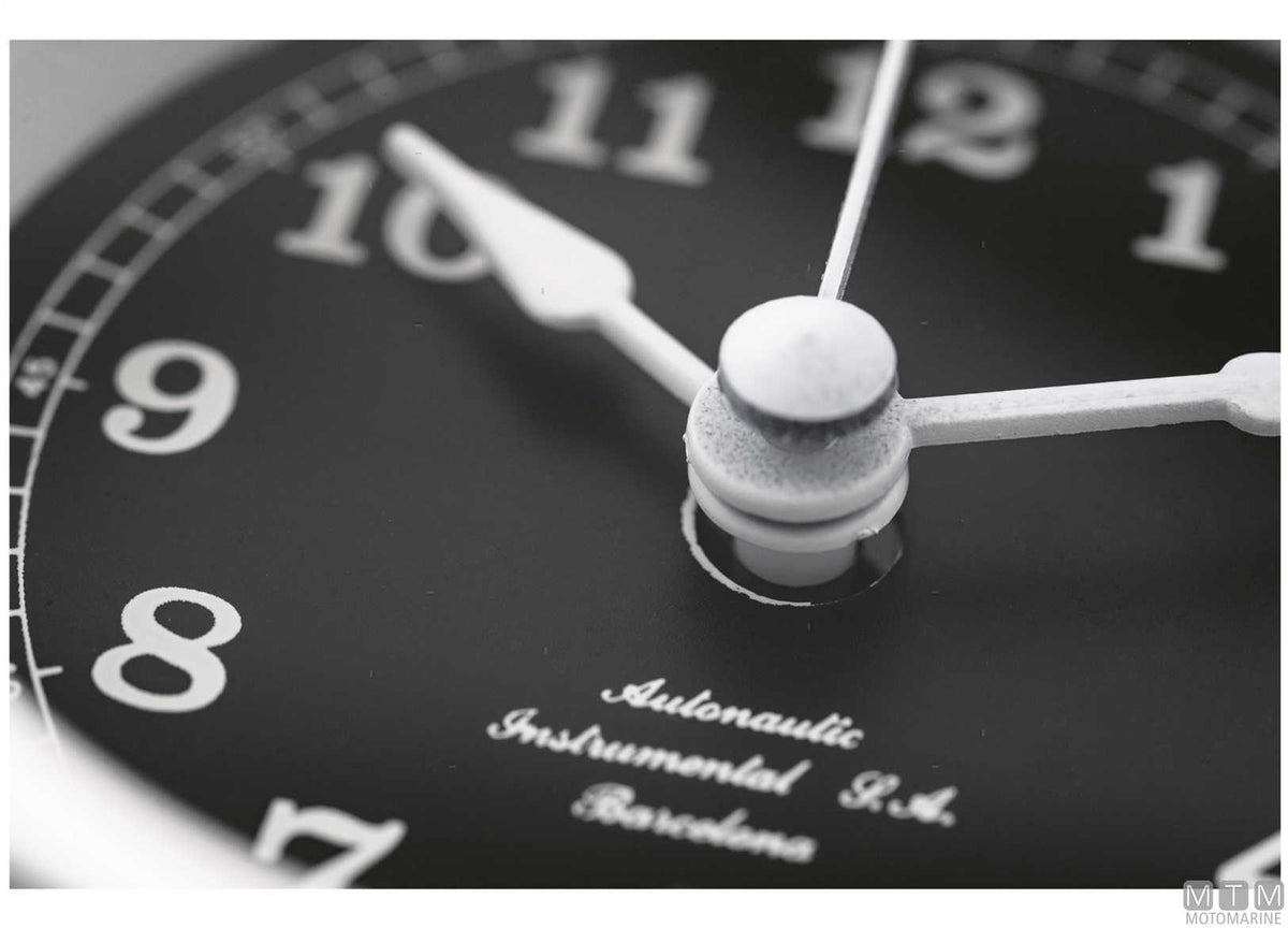 A-Nautic Minor thermometer 72 mm black dial chrome-plated brass - original photo Motomarine Srl