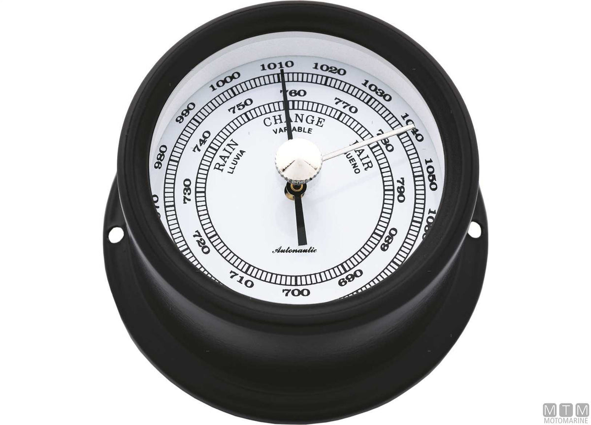A-Nautic Minor clock 72 mm black aluminium - original photo Motomarine Srl