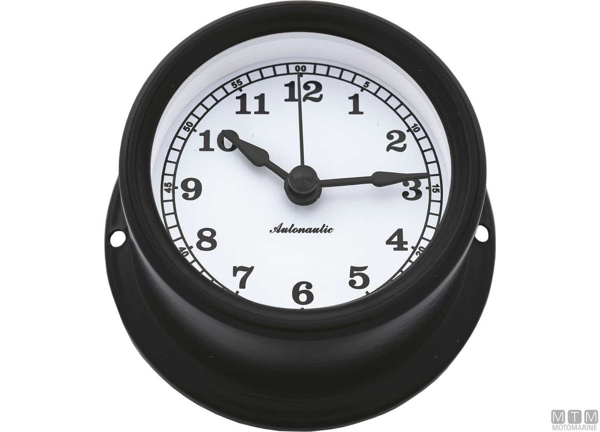 A-Nautic Minor clock 72 mm black aluminium - original photo Motomarine Srl