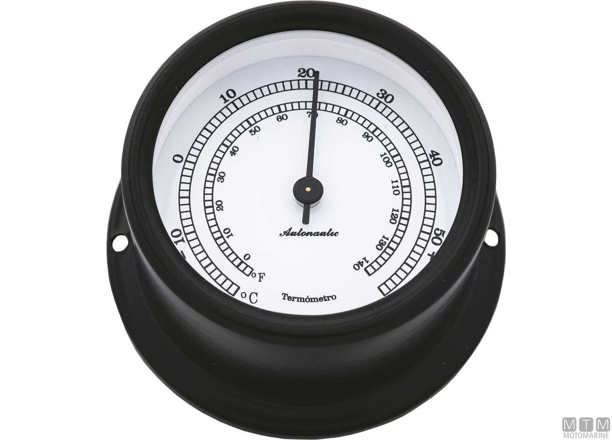 A-Nautic Minor barometer 72 mm black aluminium - original photo Motomarine Srl
