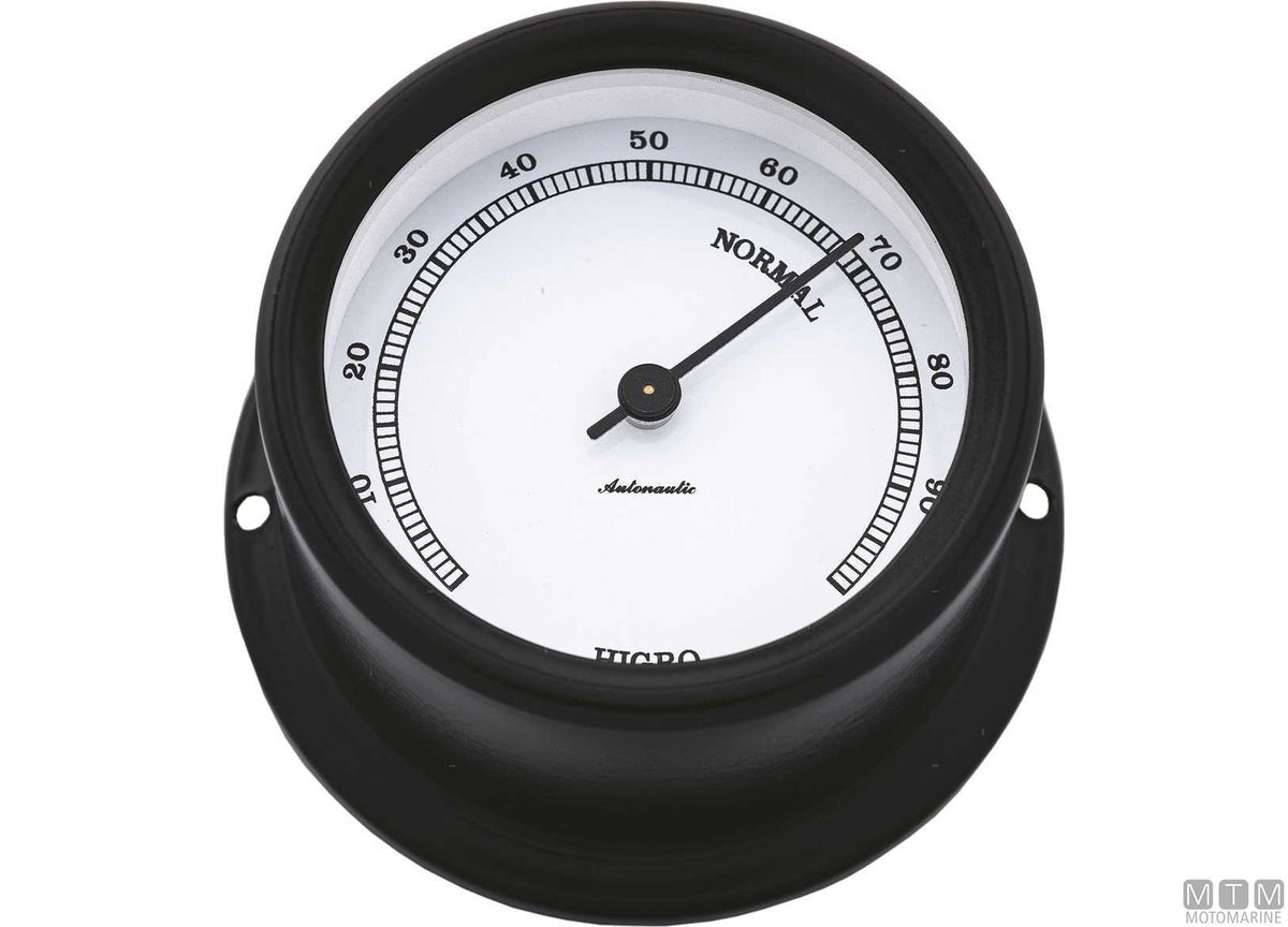 A-Nautic Minor barometer 72 mm black aluminium - original photo Motomarine Srl